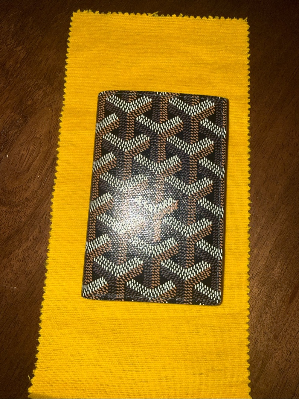 GOYARD Saint Pierre Wallet Black Goyardine / Black Leather GREAT condition